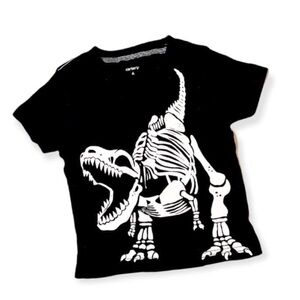Carter's Black Dinosaur Skeleton Kids T-Shirt